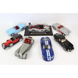 Collection of Burago and Maisto mostly 1:18 scale model cars, to include Infineon Audi R8 Le Mans