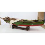 Scratch built wooden model of the Thames sailing barge 'Giralda', motorised, 108cm long,