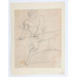 Manner of Jean Baptiste Cipriani. Portrait of a classical figure, possibly a Gladiator.