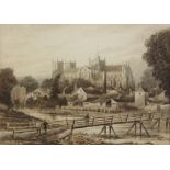 William Burges (nineteenth century), Ripon Cathedral, 1887, watercolour and pencil on paper,