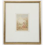 Kate E. Cowderoy (nineteenth century), 'Nursery Outing', watercolour, signed lower left, 20 x 30cm,