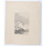 Nineteenth-century English School. A Cloud Study. Monochrome watercolour on paper. Unsigned.