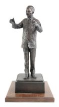 † Ian Walters, Bronze Maquette of Nelson Mandela on a square base, initialled MS 1/5, 81 cm high,