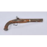 Vincent & Sons Spanish percussion cap pistol, the 26.5cm Spanish barrel marked Fabricado en Eibar