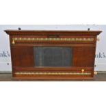 Early 20th century Burroughs and Watts oak Snooker scoreboard, with dentil moulded cornice and