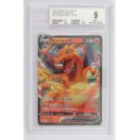 Pokémon TCG Charizard V BGS 9 Silver Label. This lot contains a Charizard V from the Darkness