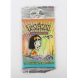 Pokémon TCG Gym Heroes 'long crimp' sealed booster pack. Gym Heroes sealed booster pack featuring