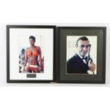 James Bond - 12 signed photographs, all individually framed including Sean Connery, Richard Kiel,