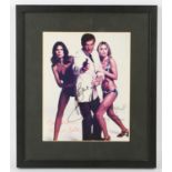 James Bond - Roger Moore, Britt Ekland and Maud Adams signed The Man with The Golden Gun photo,