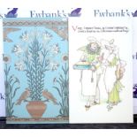 † Set of 8 designs after Walter Crane, giclee prints mounted on canvas, 102 x 62 cm,