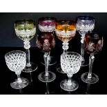 Mixed lot cut glass and other wine glasses to include Stuart Crystal,