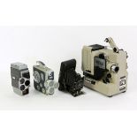 Eumig C3-M 8mm cine camera with rotating triple turret, cased with instructions,Bell & Howell