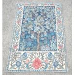 Metrax Belgian tapestry, depicting a Tree of Life, after a design by William Morris, 130 x 90 cm,