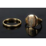 Two 9 carat gold rings 5.11 grams