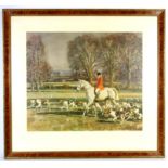 After Alfred Munnings, two framed and glazed fox hunting prints, frame sizes 67 x 76cm and 65 x