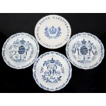 Three Meissen Anniversary Plates, , 1828-1898 , 1801-1873, 1807-1907, and another (40