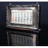 Silver framed large desk top calendar Birmingham 1924