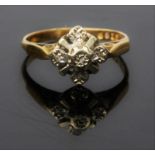 18 carat gold diamond set ring 2.17 grams