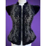 1930s original bespoke and exquisite handmade Oriental styling, zipped bodice cocktail-jacket in