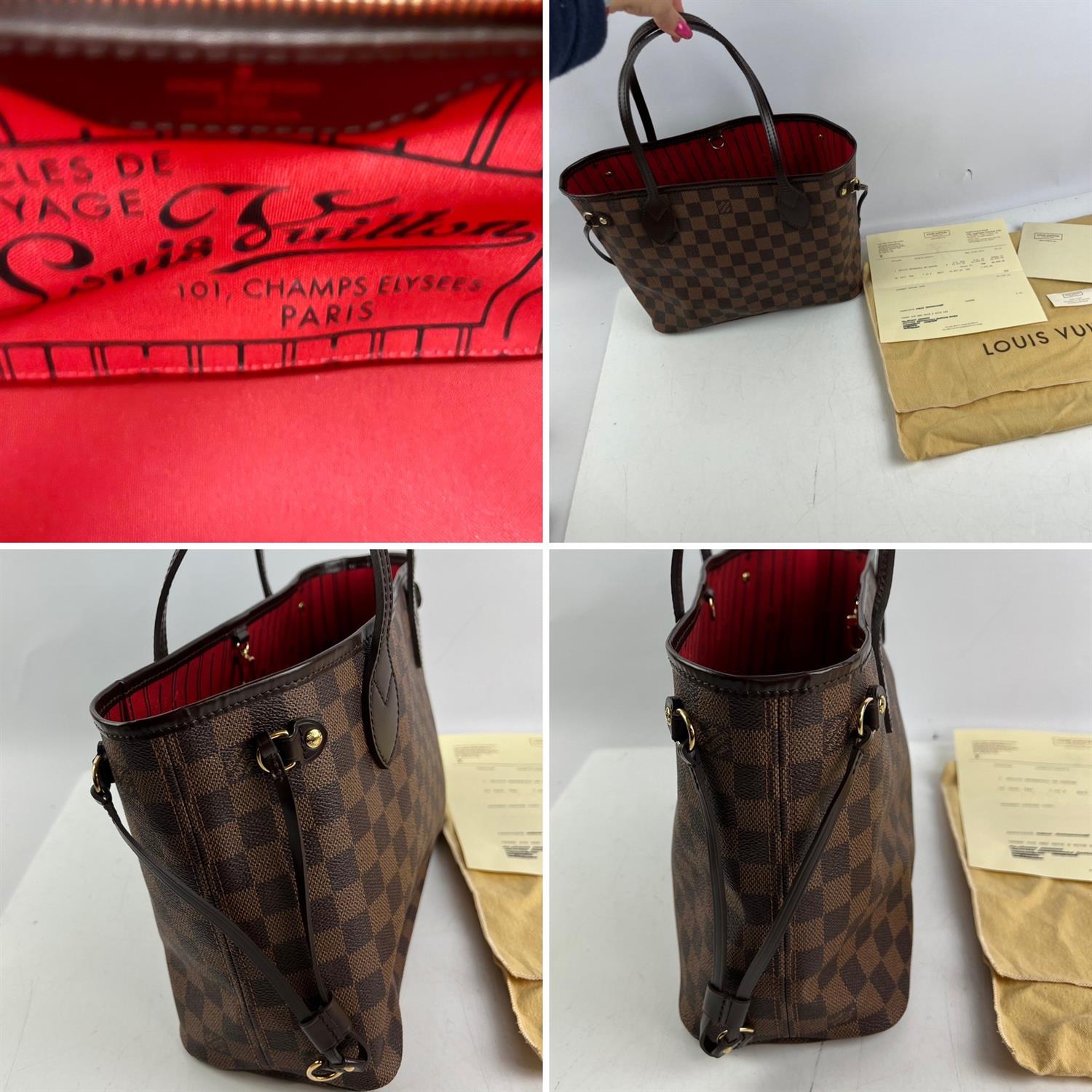 LOUIS VUITTON "NEVERFULL" N51109 Damier Ebene (Medium) tote/shoulder handbag. Coated fabric, - Image 3 of 4