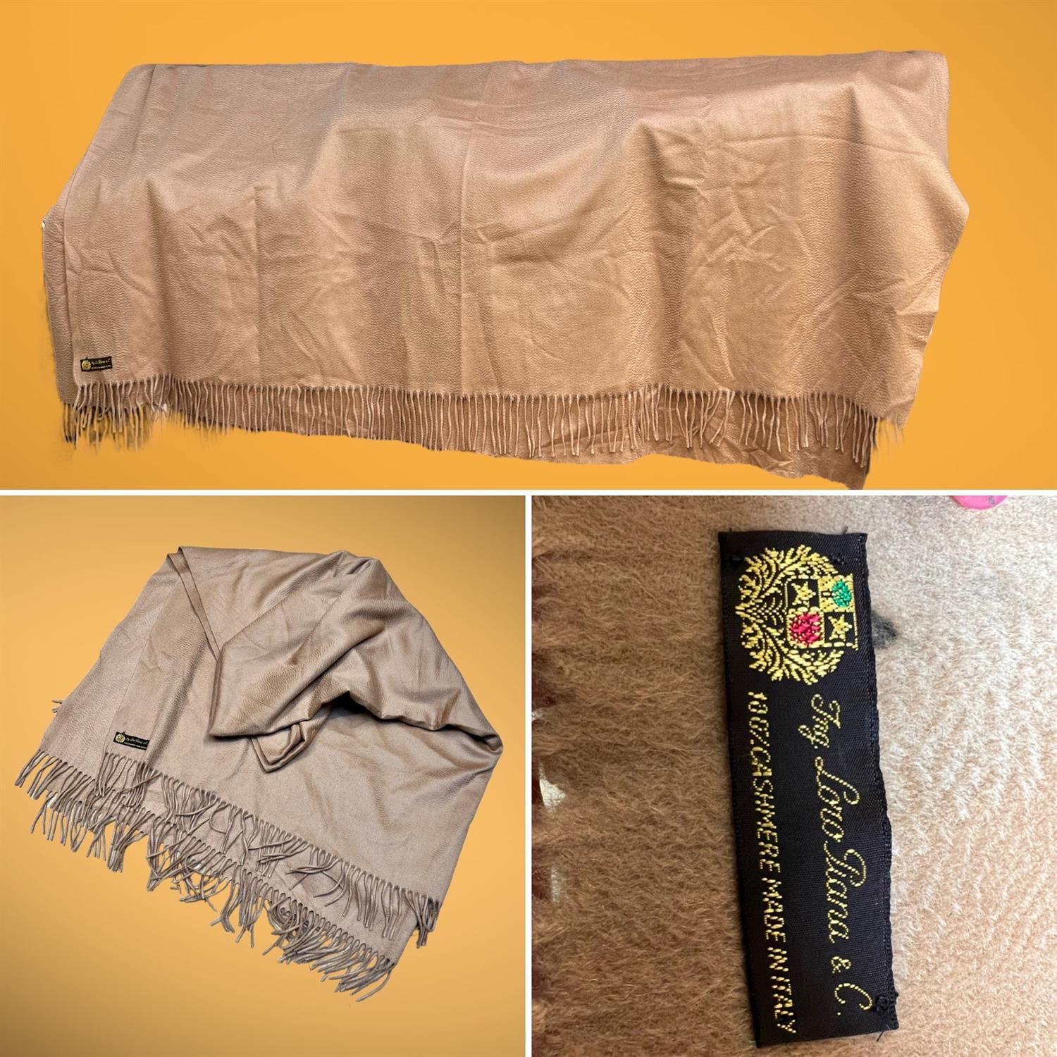 LORO PIANA shawl. An extremely large superb Italian 100% CASHMERE fringed Pashmina-type - Image 3 of 3