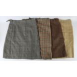 DAKS Four ladies 1980s vintage tweed and wool skirts. One in grey Prince of Wales check (Simpsons