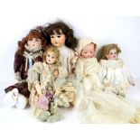 Armand Marseille A8M 390 bisque headed doll, an AM351/4K bisque headed doll, other dolls and a