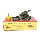 Britains 18" Howitzer, with five shells and instructions, (boxed),