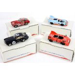 Four BBR, Leader, Project 43 and Styling Models 1:43 scale model cars, Ferrari 250S Carrera