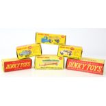 Six boxed Dinky toys, comprising 796 Healey Sports boat on trailer, 181 Volkswagen,