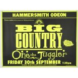 Big Country - Original screen print concert poster from the Hammersmith Odeon from Friday 30th
