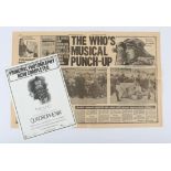 The Who - Quadrophenia (1979) Daily Express newspaper double page article, dated October 9th 1978