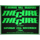 The Cure - original screen print concert poster from St Georges Hall, Bradford, rolled,