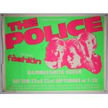 The Police - Original screen print concert poster from the Hammersmith Odeon from September 1979,