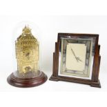 REVISED ESTIMATE: Modern Hermle brass Big-Ben skeleton clock under a glass dome, 24cm,
