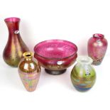 Phoenician(Malta) contemporary glass vase, Royal Brieley(3) glass wares