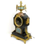 19th century Dent clock with French movement, and cloisonne decoration,