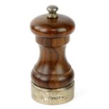 Silver and wood pepper grinder by HCM London 2005