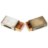 Pair of silver match box holders