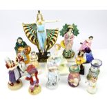 Tuscan China figures, " Bubbles "(A/F), " Slumber Time ", " Gipsy Girl ", " Miss Holland " " East