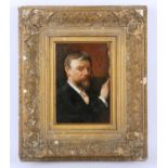 British School, c. 1900, portrait of a bearded gentleman, oil on board, unsigned, 24 x 16cm,