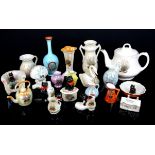 Large Collection of mostly Arcadian china, crested and lustre, including Black Cat novelty pieces
