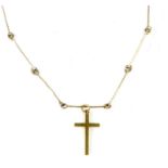 9 carat gold cross and chain with replacement clasp