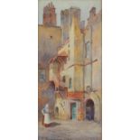 Frank Thompson (British, act.c.1875-1926), 'Riddles Close, Edinburgh' (1903), watercolour,