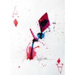 Ralph Steadman. Ace of Diamonds. Ink on paper. 59 x 42cm. Signed. In 1969 Ralph Steadman received