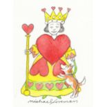 Michael Foreman, OBE. Queen of Hearts. Watercolour on paper, 24.5 x 16.5cm. Signed.