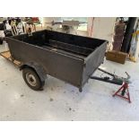 Two wheel trailer. Trailer has been customised for the Golf buggy in the sale.