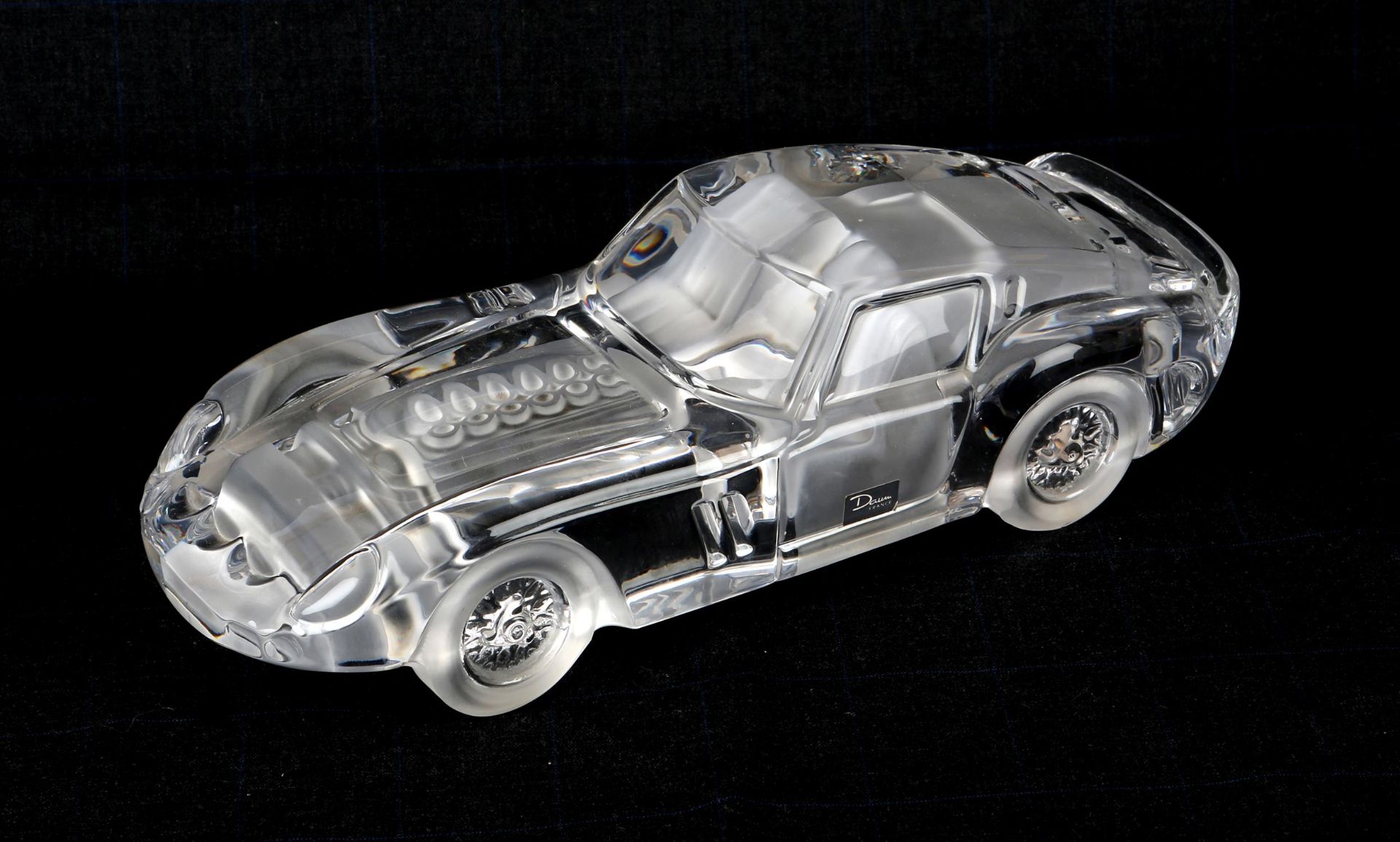 Daum Cristal France, Crystal Cars, Ferrari 250 GTO etched to the base to the base, 31cm