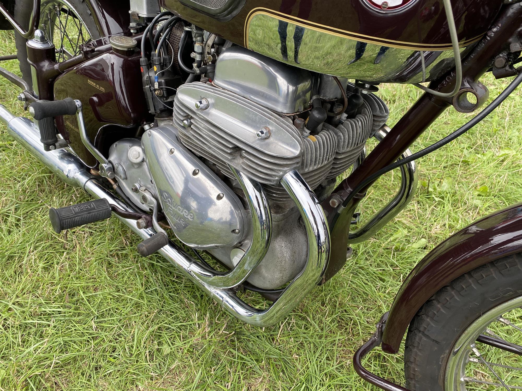 1955 Ariel 997 cc Square Four Mark 2 Motorbike. Registration: HDY 539. Mileage: 78, - Image 10 of 11