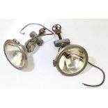 Pair of Phares Besnard search lights with mounts 12cm dia